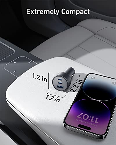 67W 3-Port USB-C Car Charger