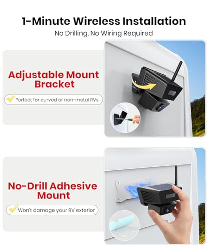 Solar Magnetic Wireless Backup Camera Series
