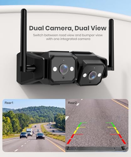 Solar Wireless Backup Camera with HD Monitor