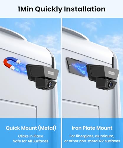 Solar Wireless Magnetic Backup Camera