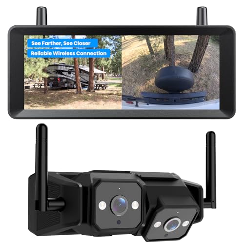 Solar Wireless Backup Camera with HD Monitor