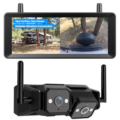 Solar Wireless Backup Camera with HD Monitor