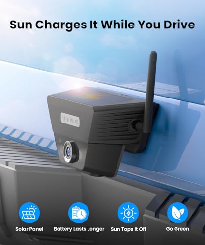 Solar Wireless Magnetic Backup Camera