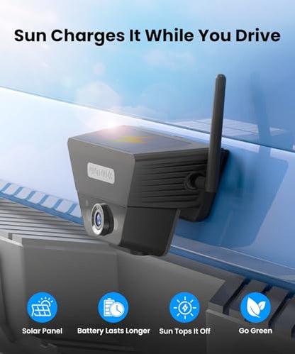 Solar Wireless Magnetic Backup Camera