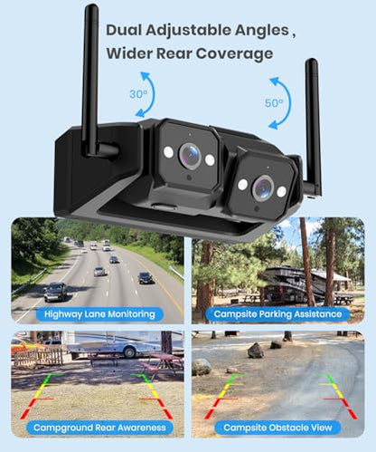 Solar Wireless Backup Camera with HD Monitor
