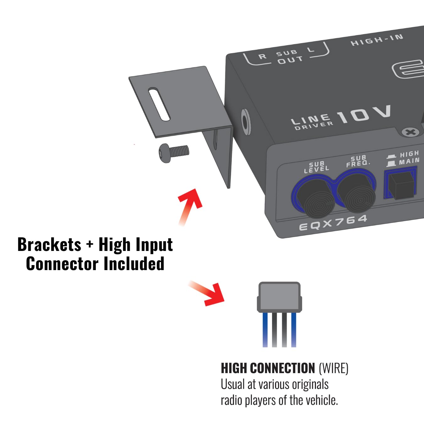 7-Band Car Audio Equalizer with Subwoofer Control