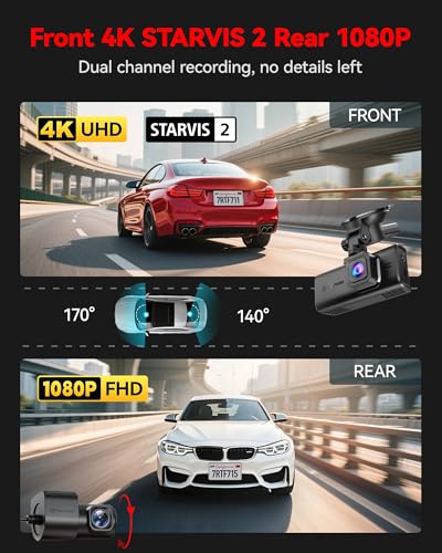 4K STARVIS 2 Front and Rear Dash Cam