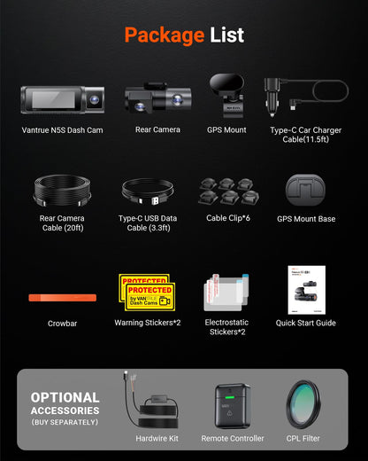 4-Channel 360° WiFi Dash Cam with GPS