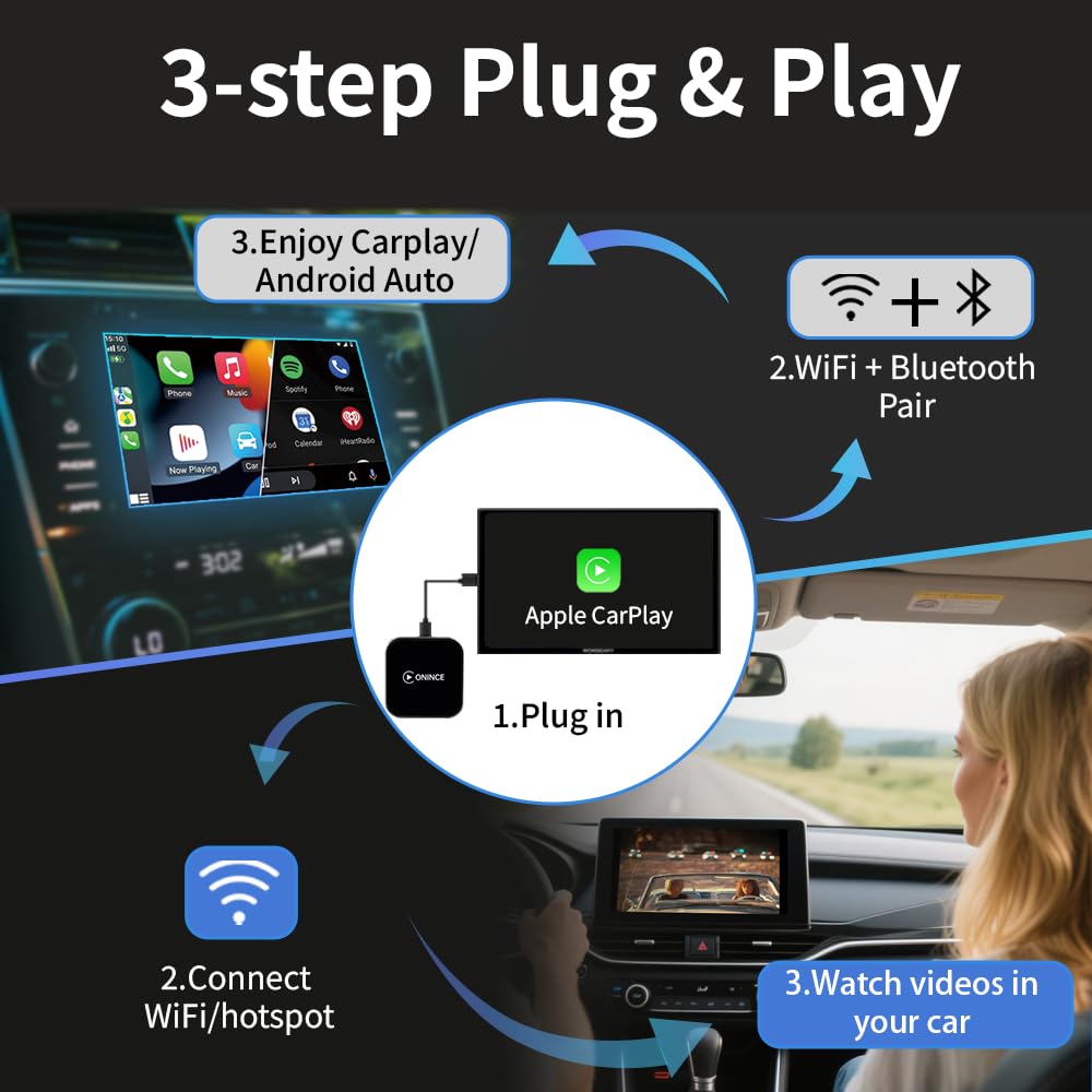 Wireless CarPlay AI Box with Android Auto