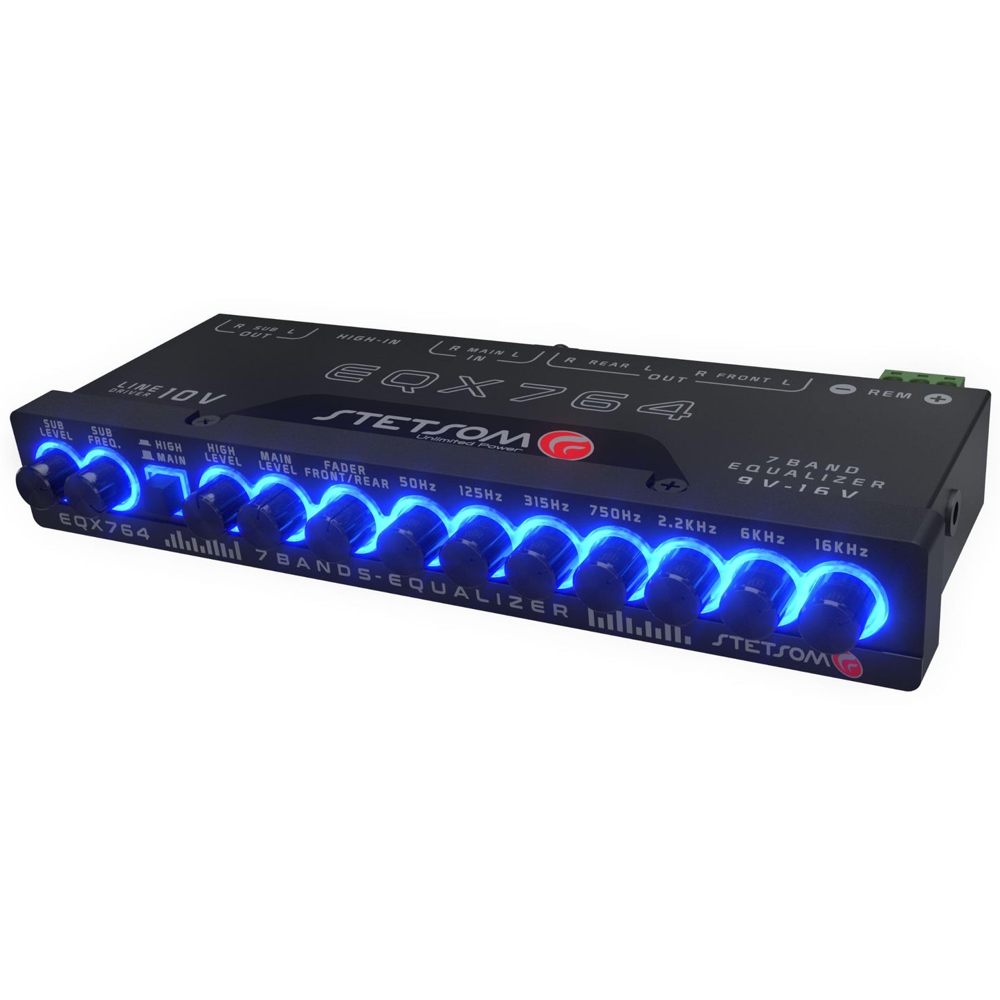 7-Band Car Audio Equalizer with Subwoofer Control