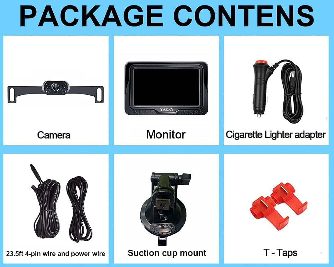 HD 1080P Waterproof Backup Camera System