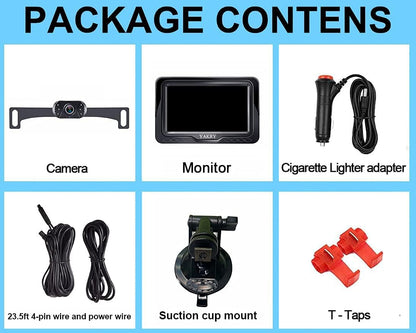 HD 1080P Waterproof Backup Camera System