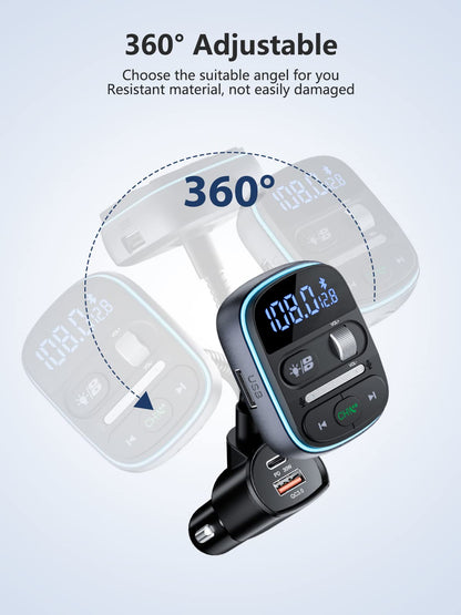 Bluetooth FM Transmitter with PD Fast Charging