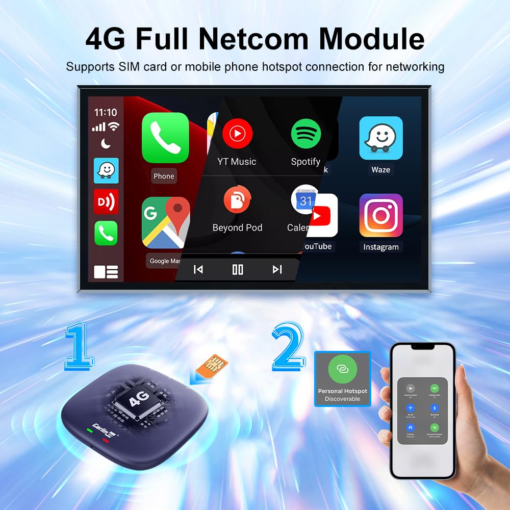 Android 13 Wireless CarPlay AI Box Adapter