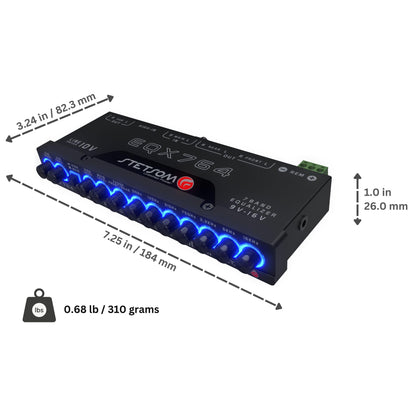 7-Band Car Audio Equalizer with Subwoofer Control