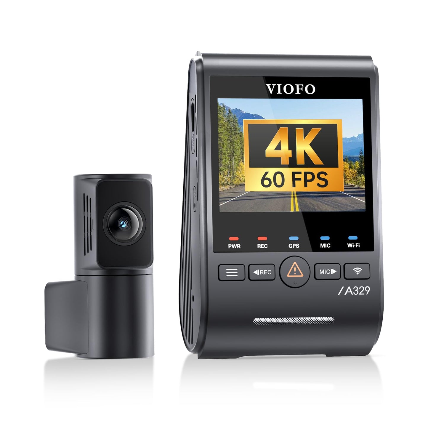 4K 60FPS Front and Rear Dash Cam