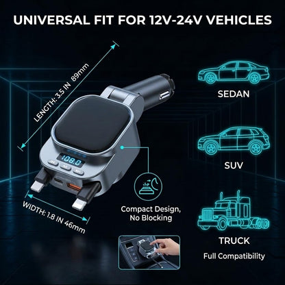 Bluetooth FM Transmitter with Fast Charger