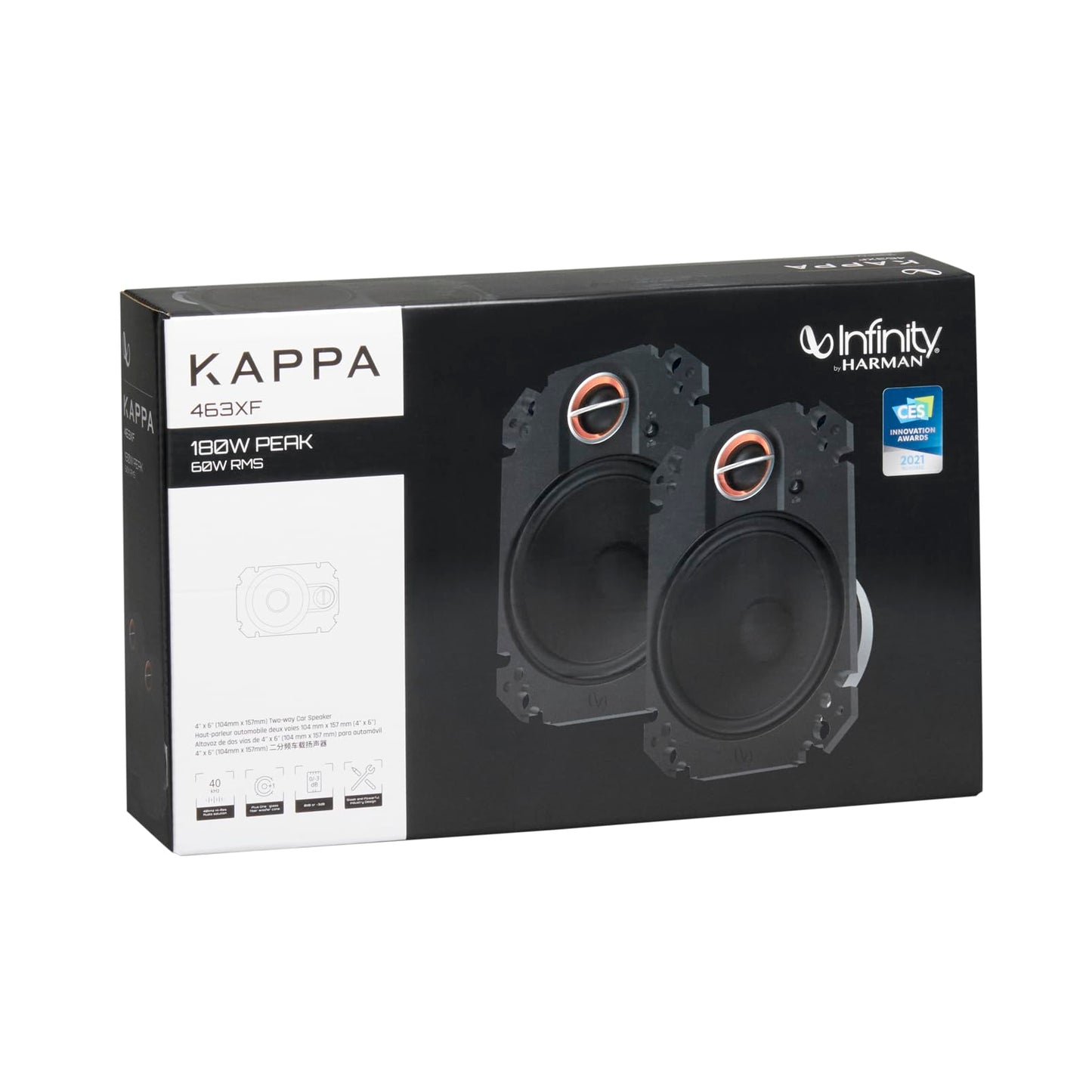 4x6-Inch Two-Way Car Speakers Pair