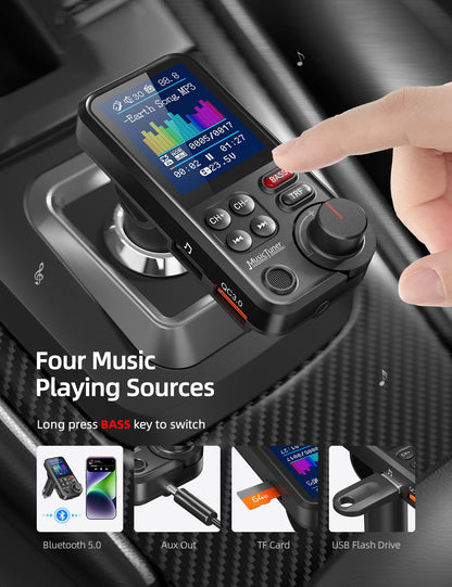 Bluetooth FM Transmitter with Color Screen