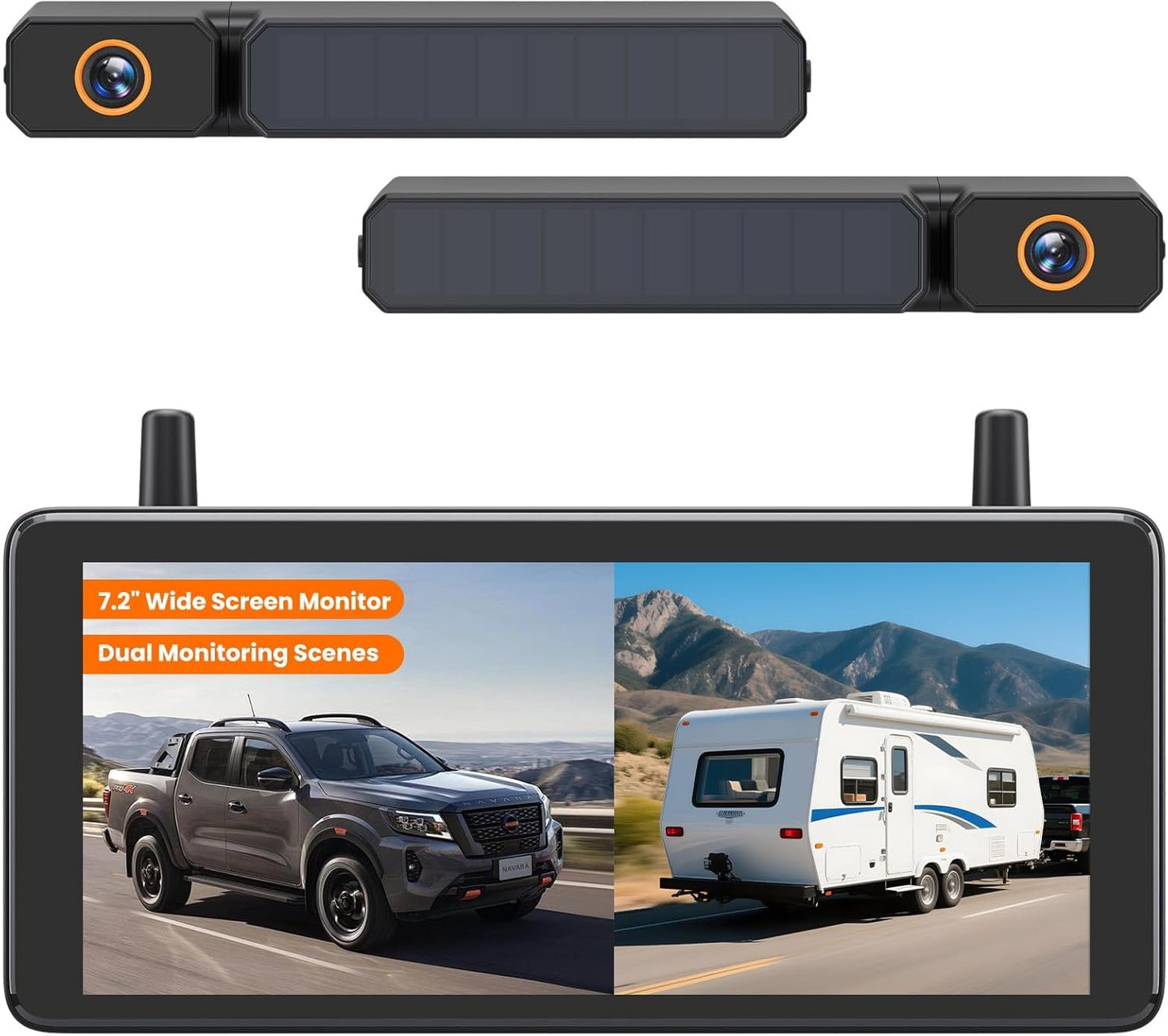 Solar Wireless Backup Camera with 1080P Monitor