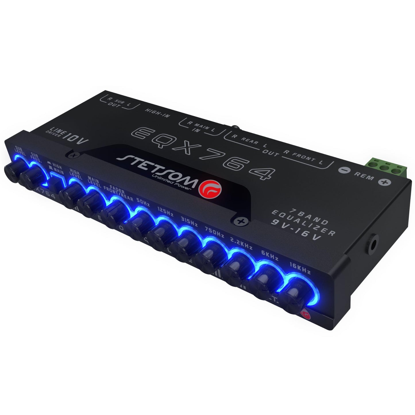 7-Band Car Audio Equalizer with Subwoofer Control