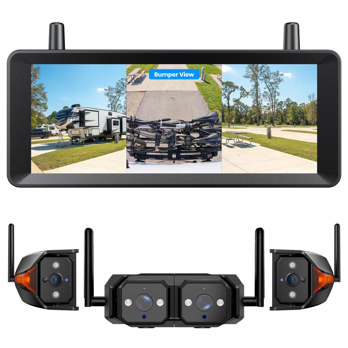 Solar Wireless Backup Camera with HD Monitor