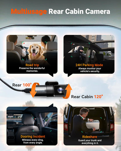 4-Channel 360° WiFi Dash Cam with GPS