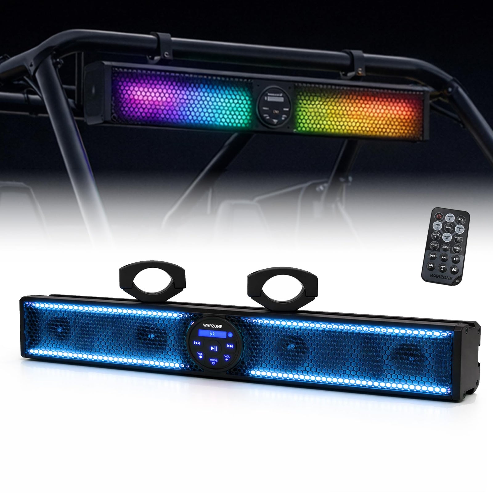 37-Inch Bluetooth UTV Soundbar with RGB Lights