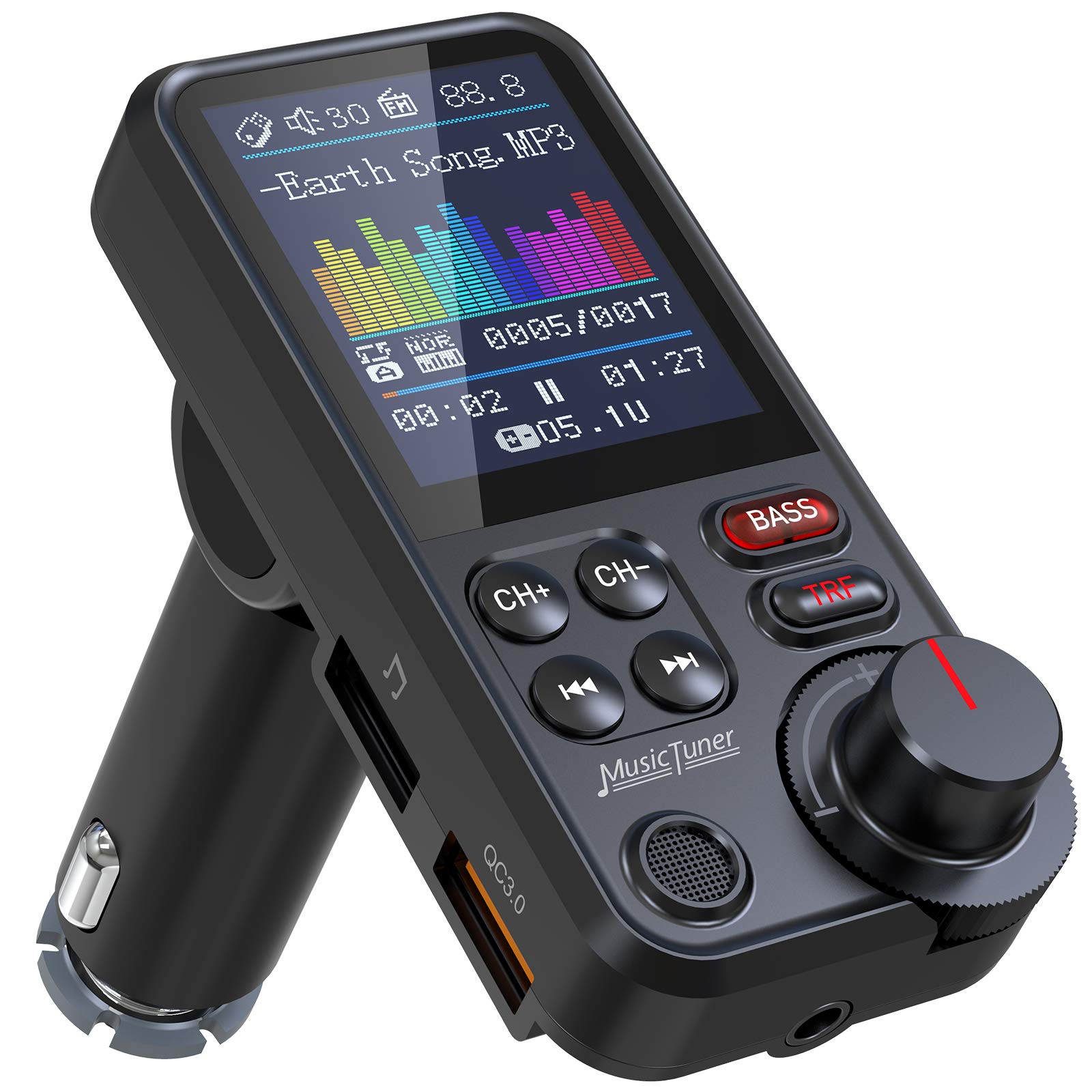 Bluetooth FM Transmitter with Color Screen