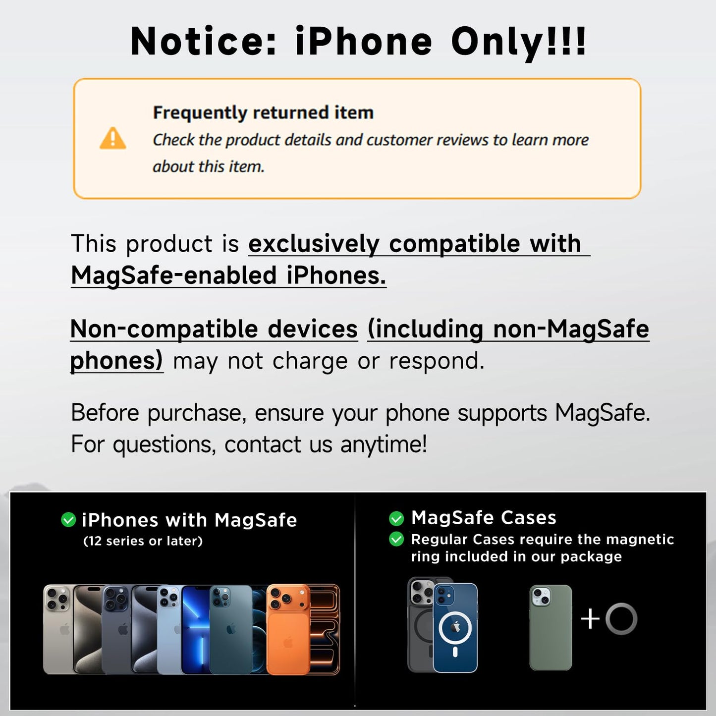 15W MagSafe Car Mount Charger