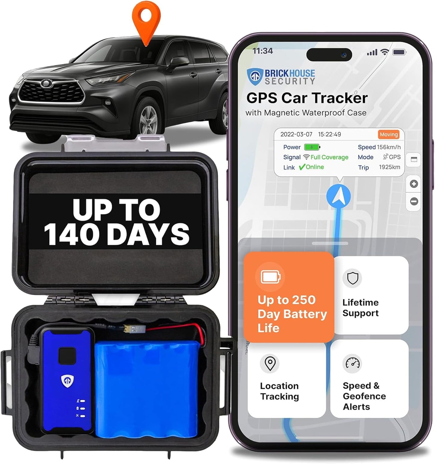 4G LTE Magnetic GPS Tracker for Vehicles & Assets