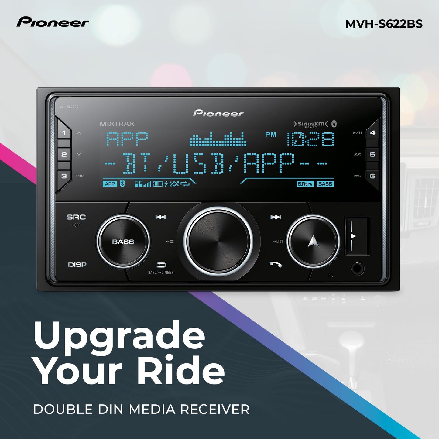 Double DIN Bluetooth Car Stereo with USB