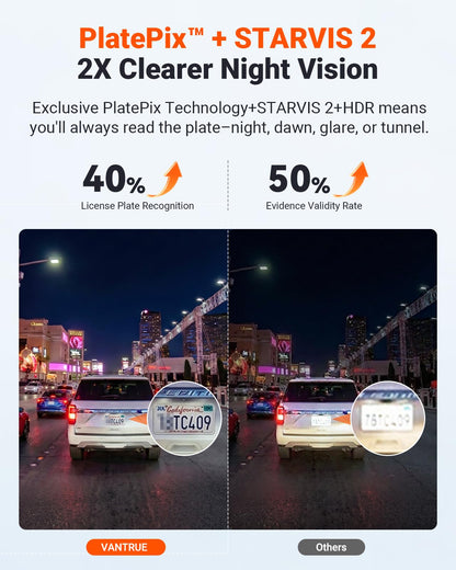 3-Channel STARVIS 2 WiFi Dash Cam with GPS