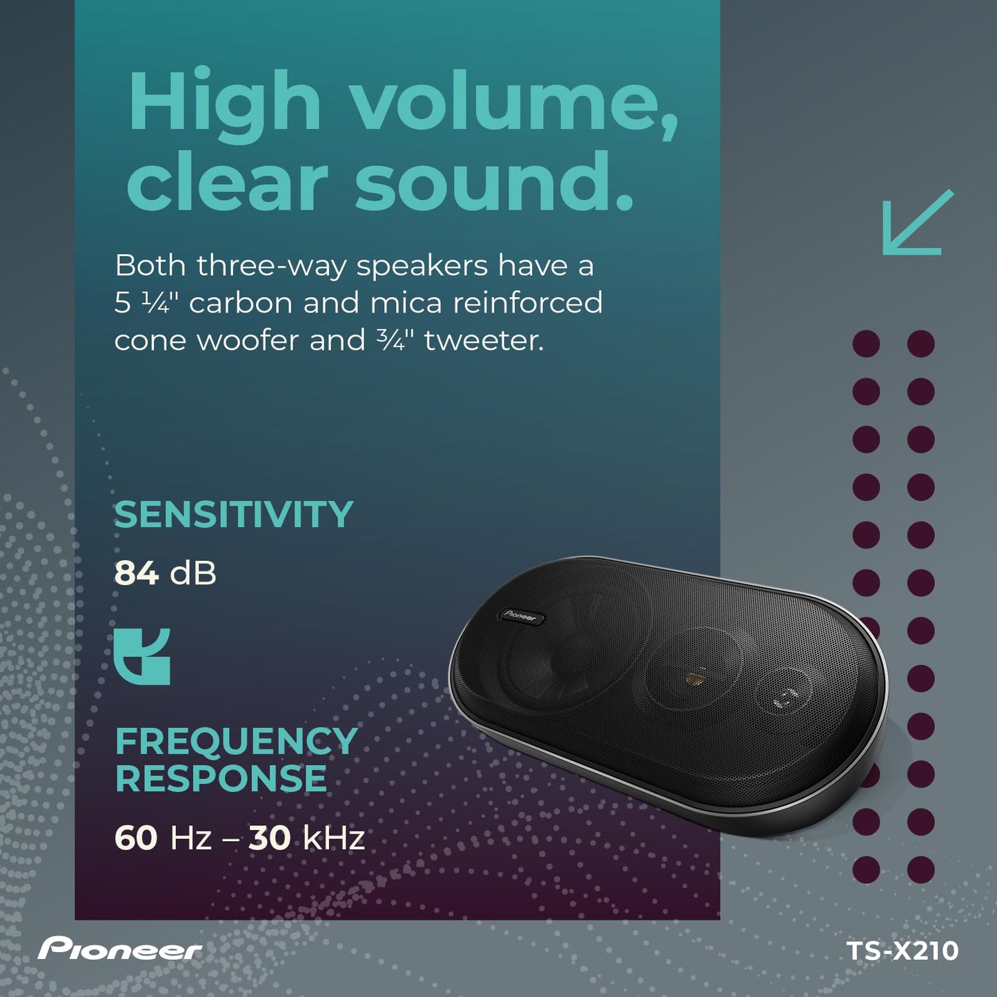 100W Compact High Performance Car Speakers