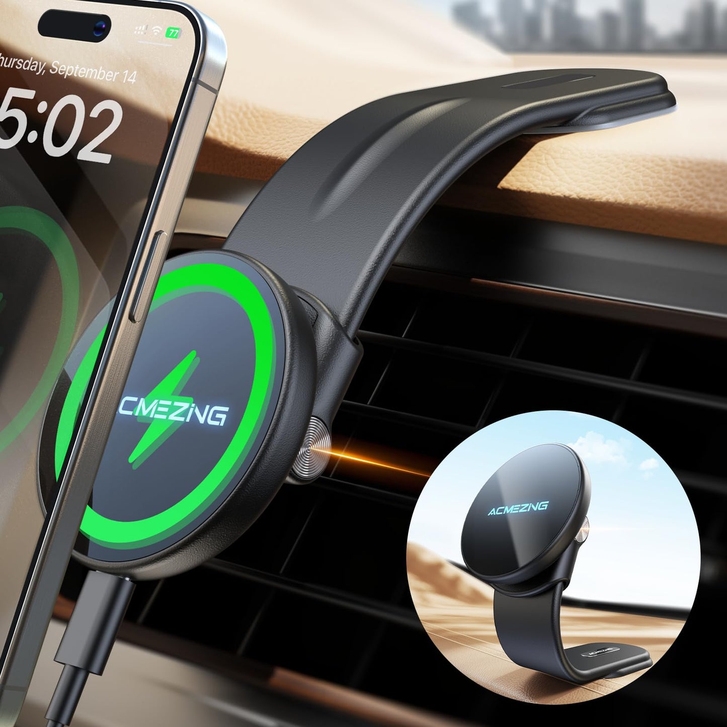 15W MagSafe Car Mount Charger