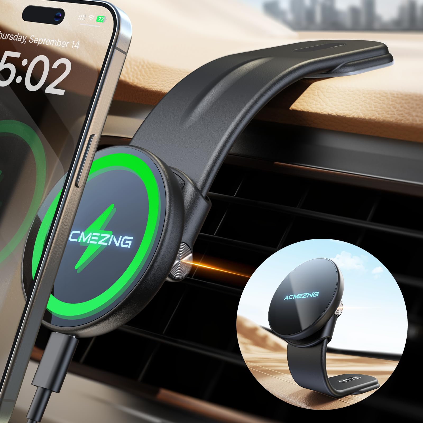 15W MagSafe Car Mount Charger