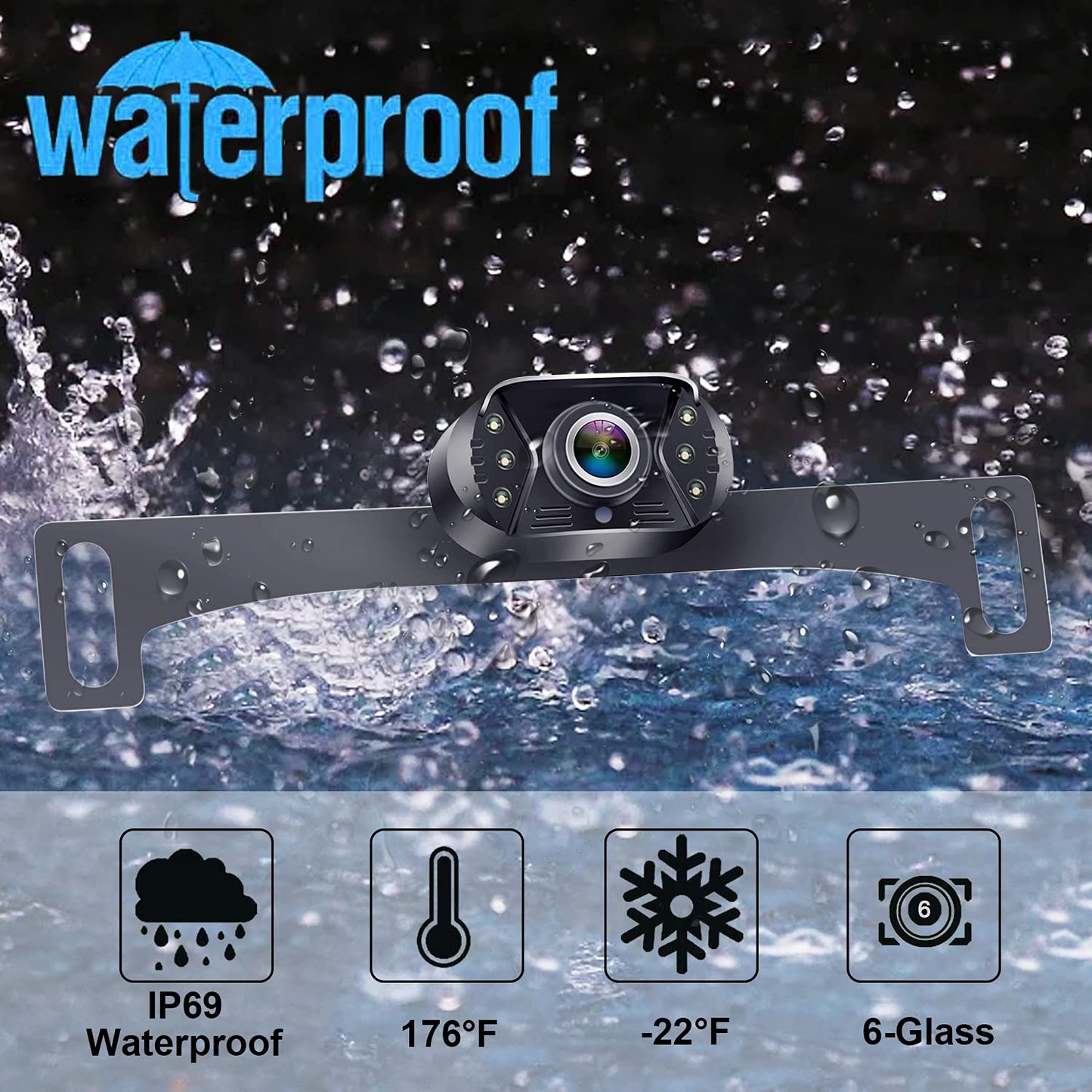 HD 1080P Waterproof Backup Camera System