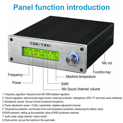 25W Stereo FM Broadcast Transmitter