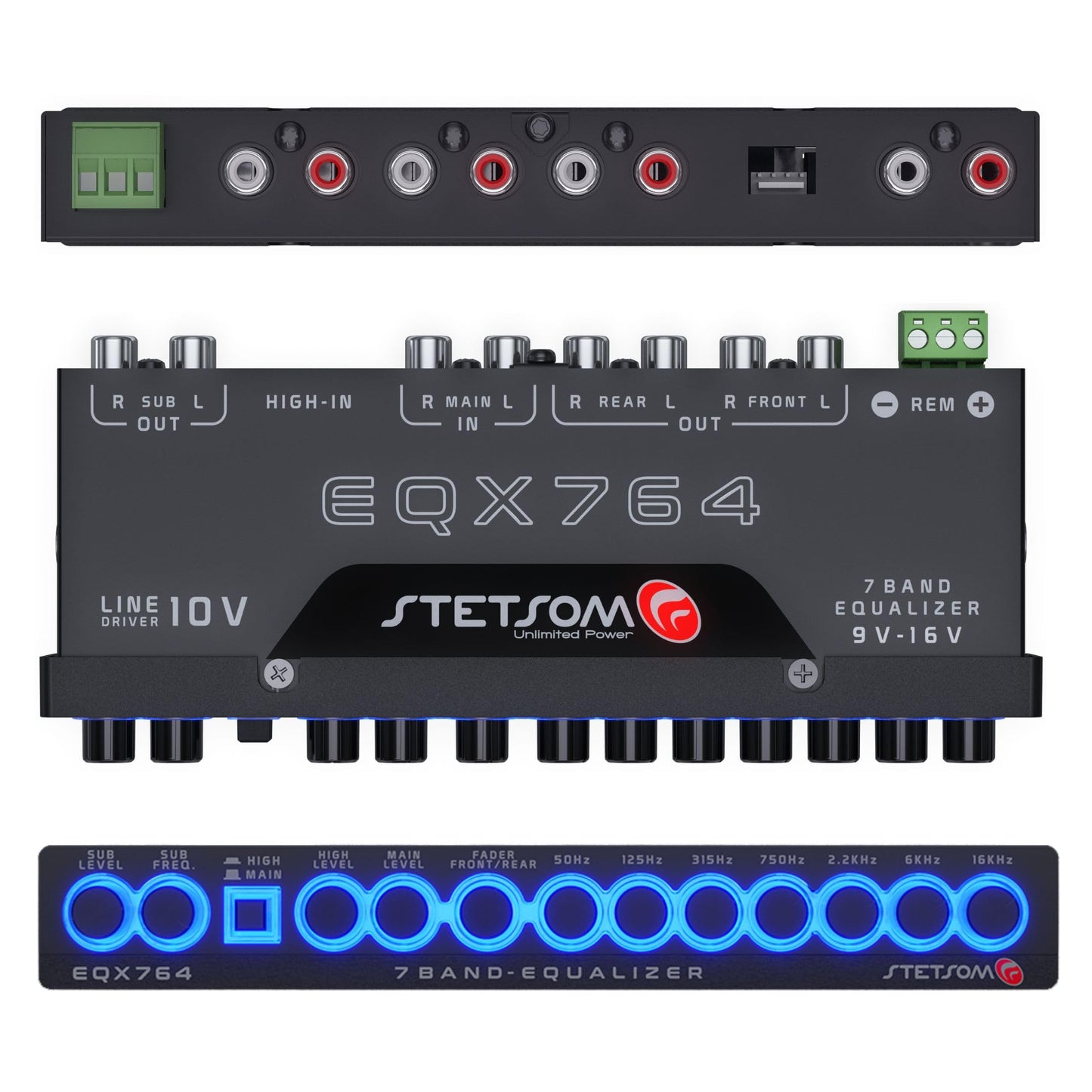 7-Band Car Audio Equalizer with Subwoofer Control