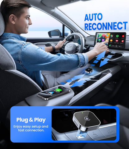 2-in-1 Wireless CarPlay & Android Auto Adapter