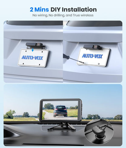 Solar Wireless Backup Camera with 1080P Monitor