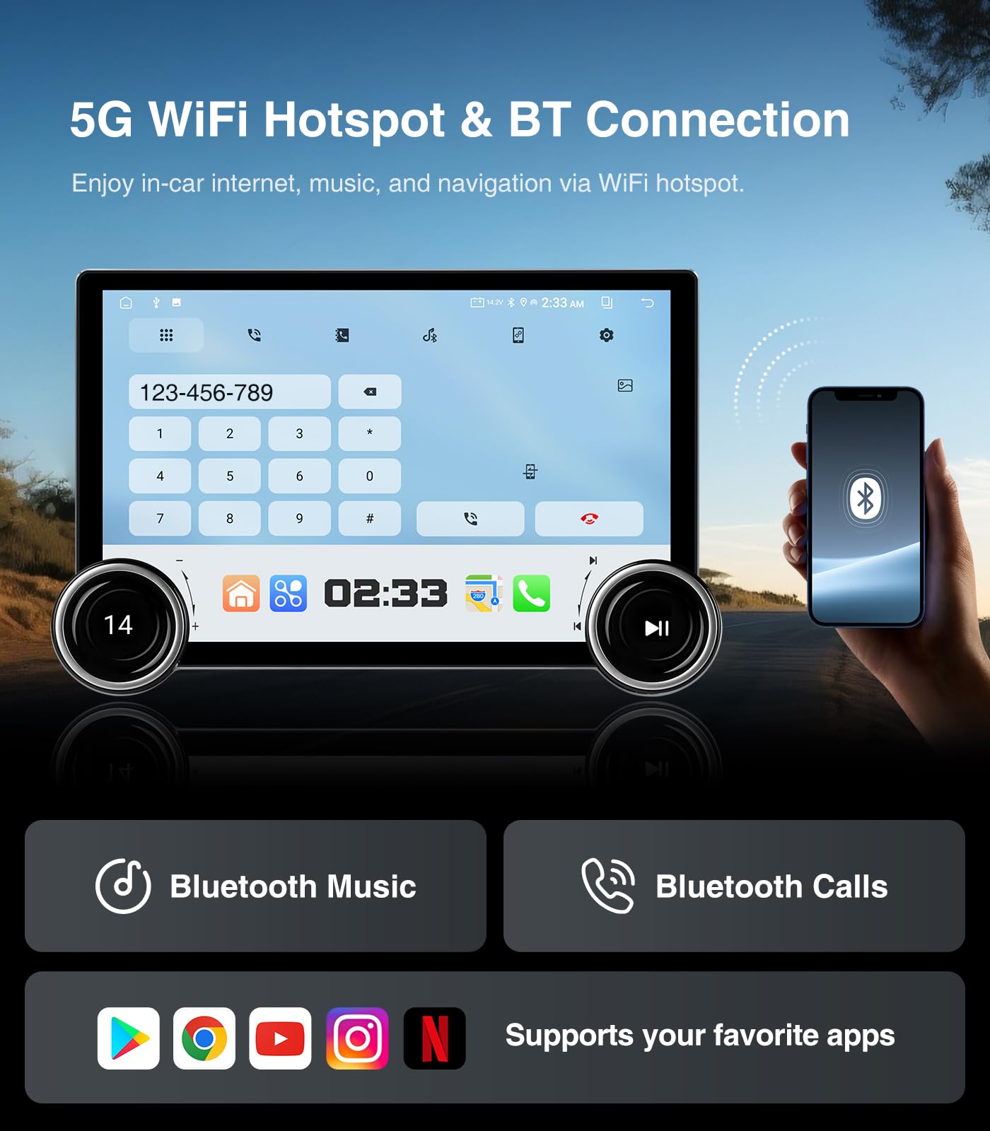 11.5-Inch Touchscreen Car Stereo with CarPlay