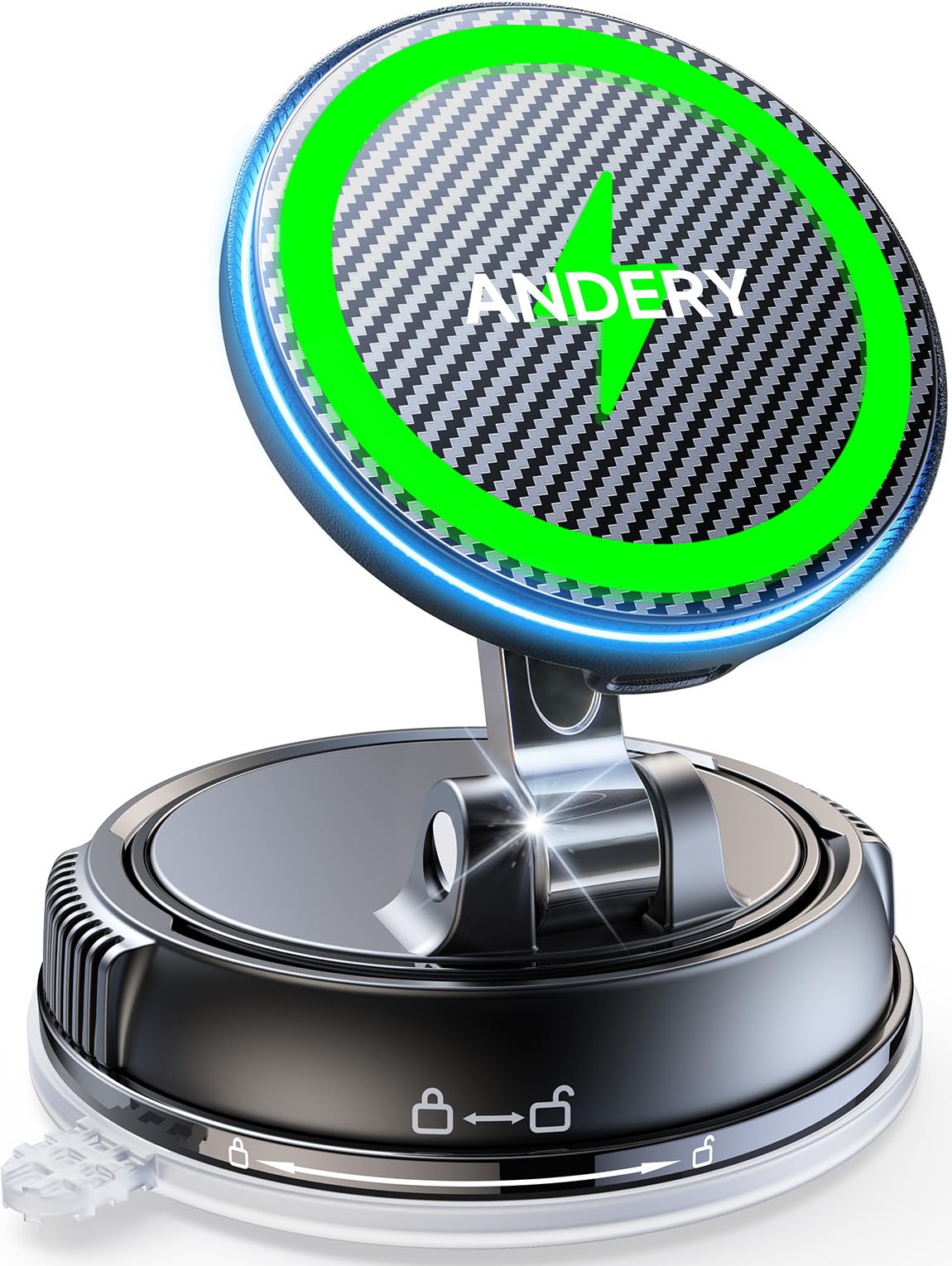 15W MagSafe Magnetic Car Mount Wireless Charger