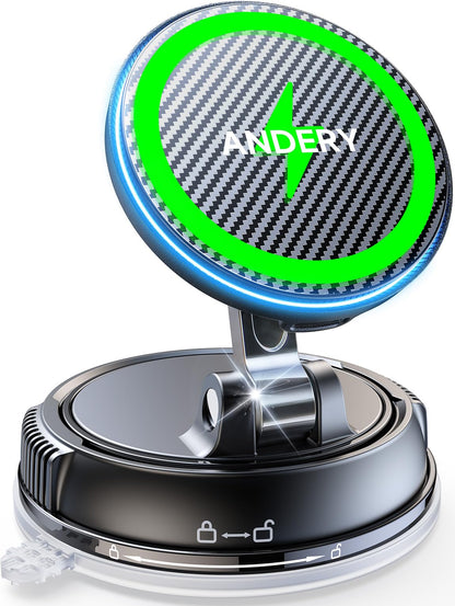 15W MagSafe Magnetic Car Mount Wireless Charger