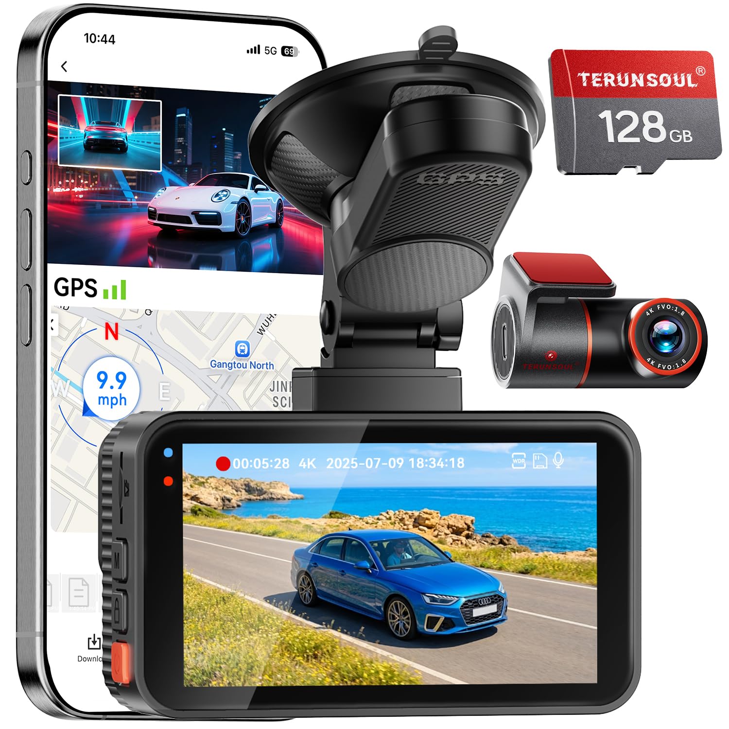 4K Dual Dash Cam with Night Vision