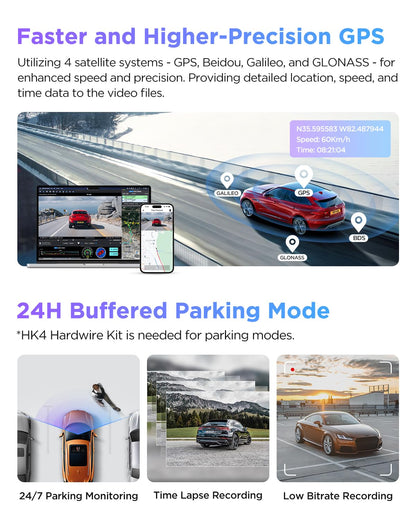 4K HDR Front and Rear STARVIS 2 Dash Cam