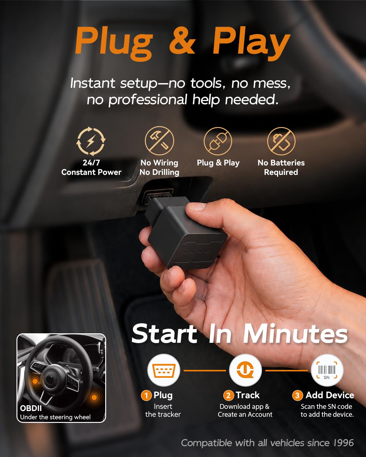 OBDII Real-Time GPS Tracker for Vehicles