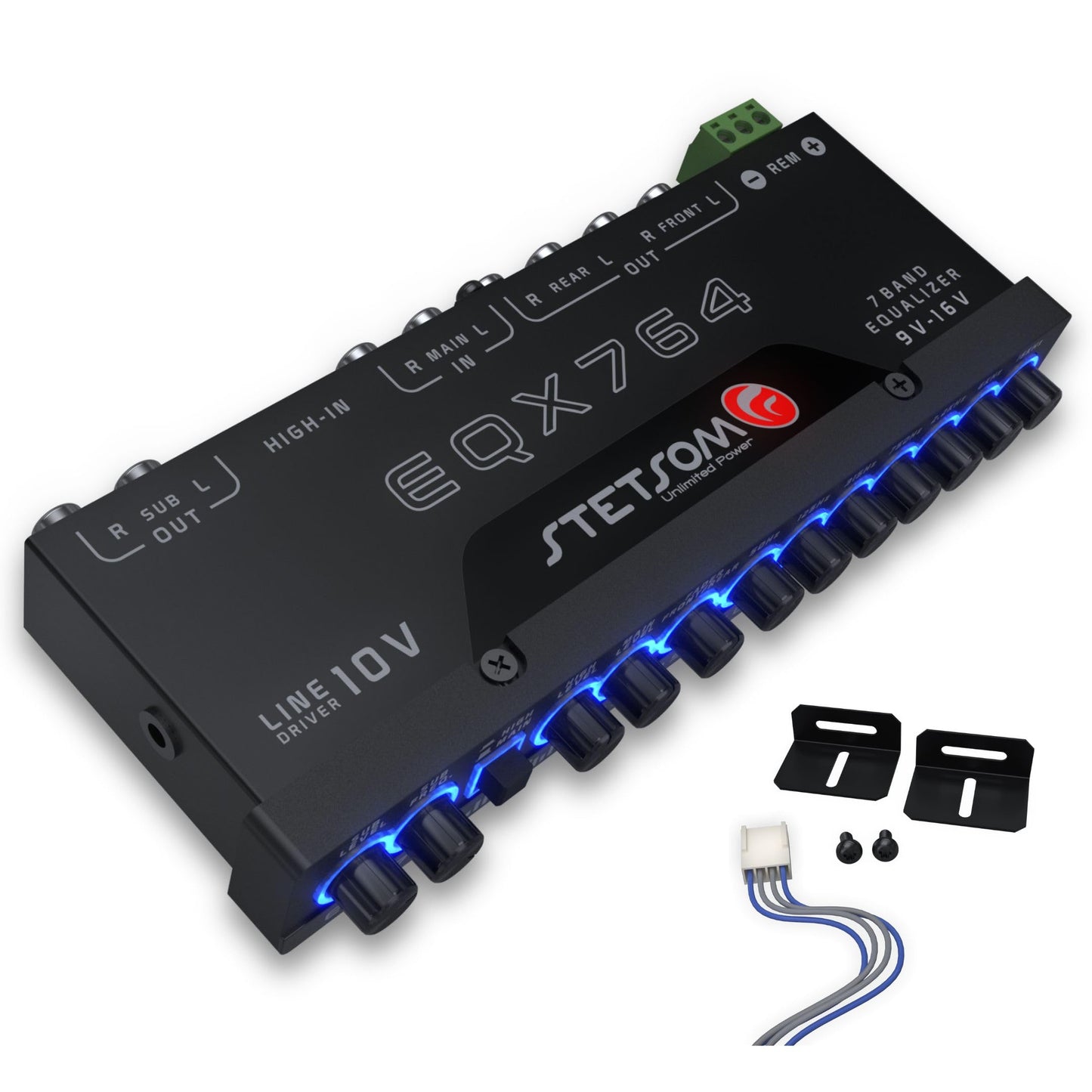 7-Band Car Audio Equalizer with Subwoofer Control