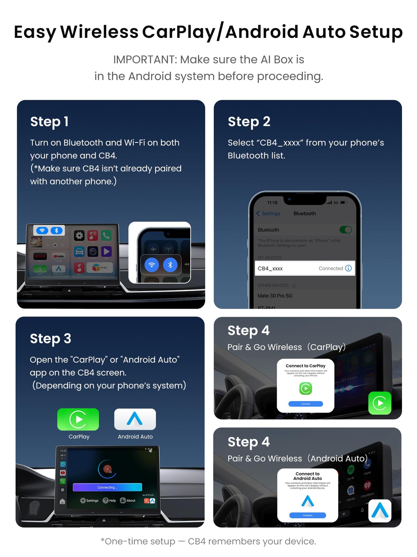 Wireless CarPlay AI Box with Media Apps