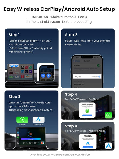 Wireless CarPlay AI Box with Media Apps